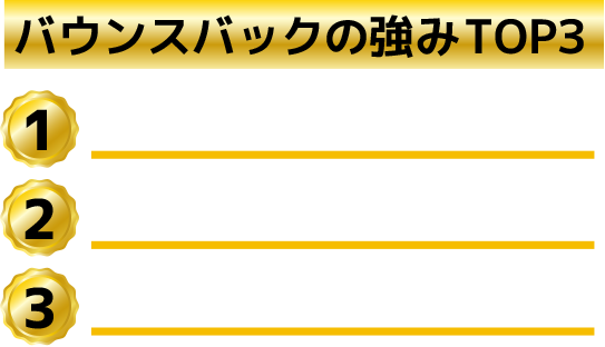バウンスバックの強みTOP3